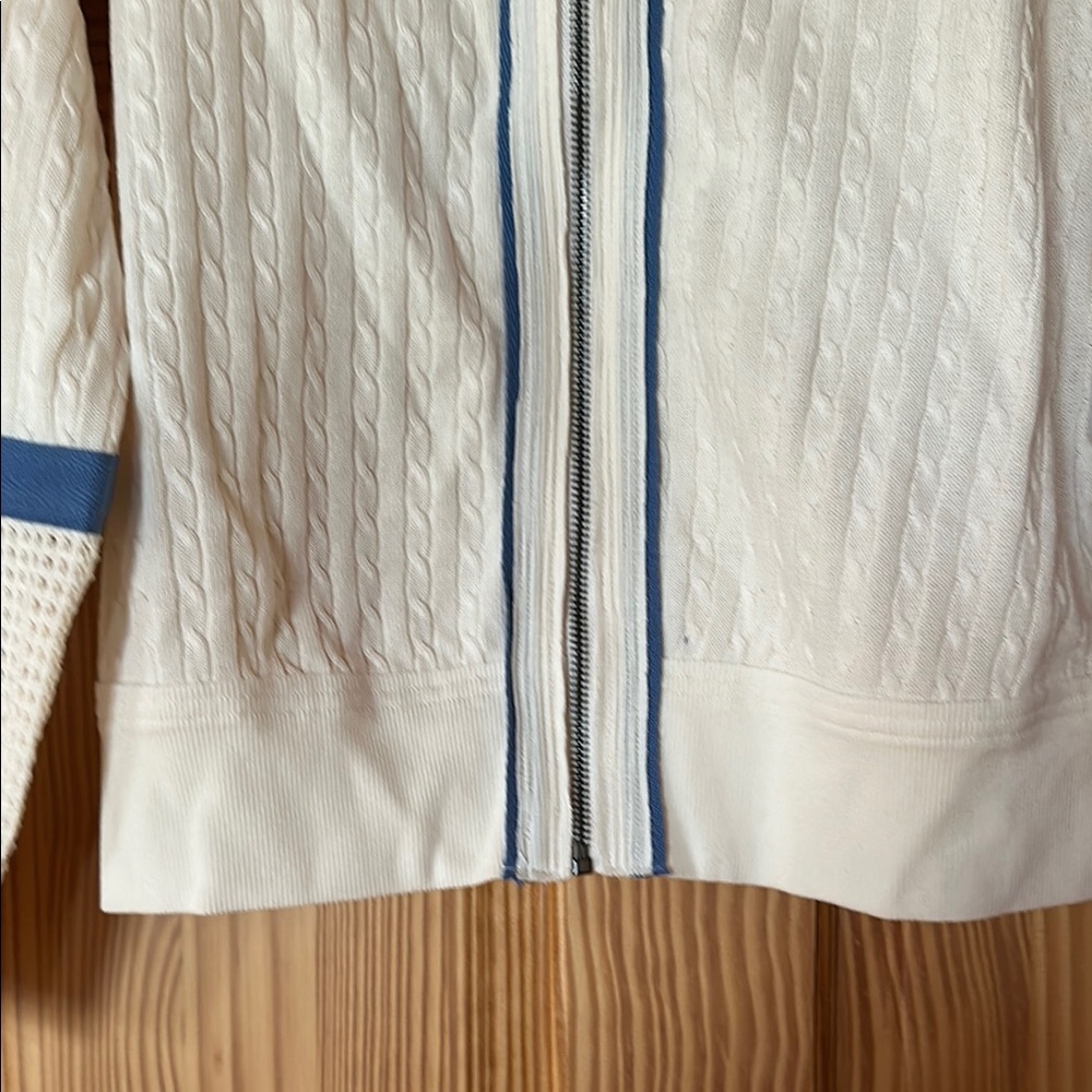 We The Free Aurora zip up Ivory and Blue Women's Jacket NWT size XS - Picture 9 of 15